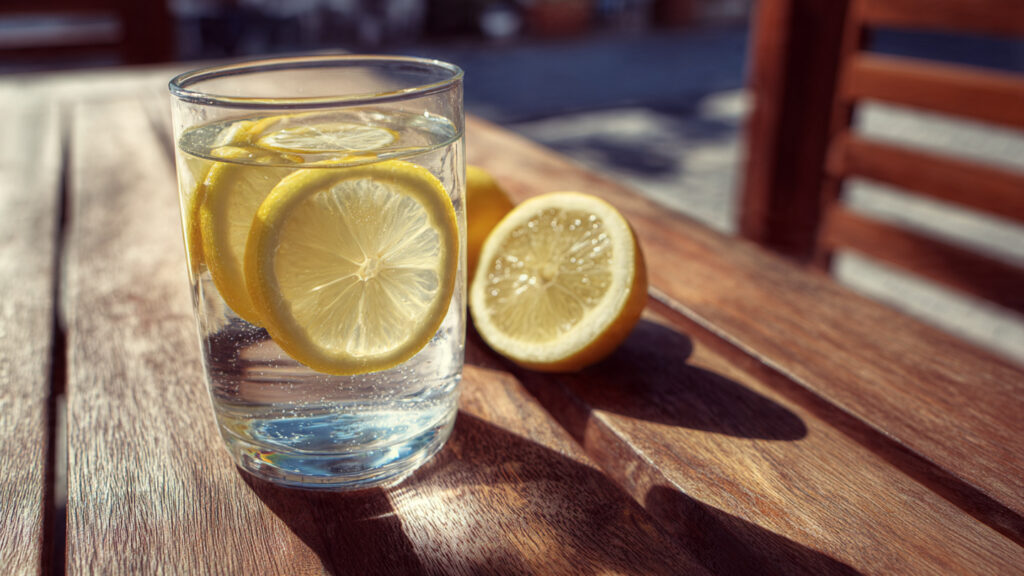 Drinking water to support lymph drainage massage