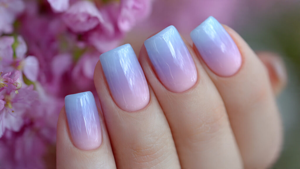 Pastel ombre Easter nails for spring glow up