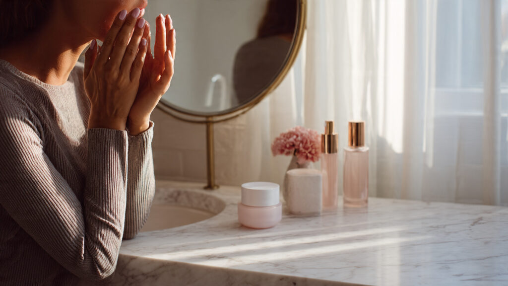 skincare routine preparing skin for natural makeup tutorial