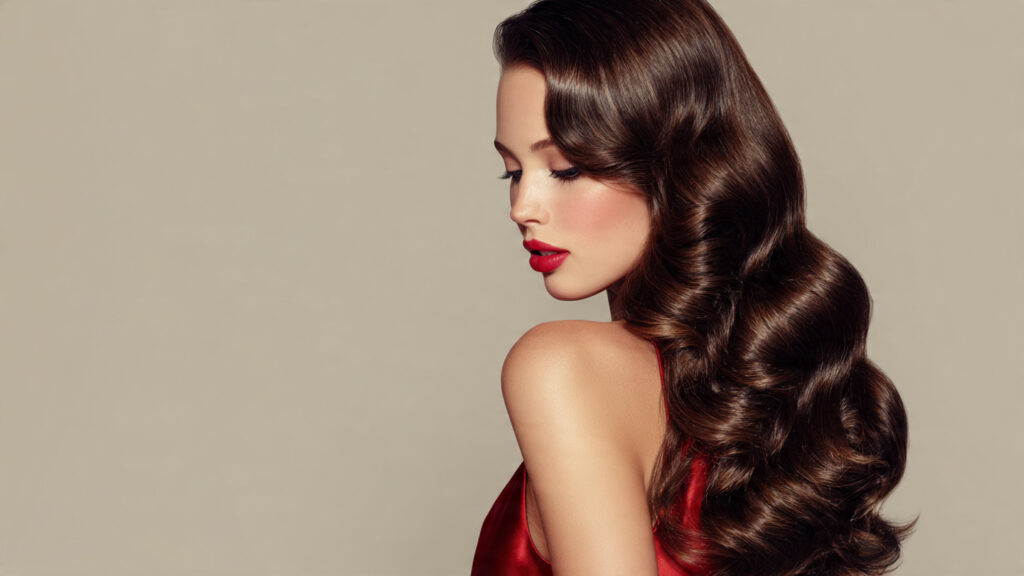 soft Hollywood waves prom hairstyle