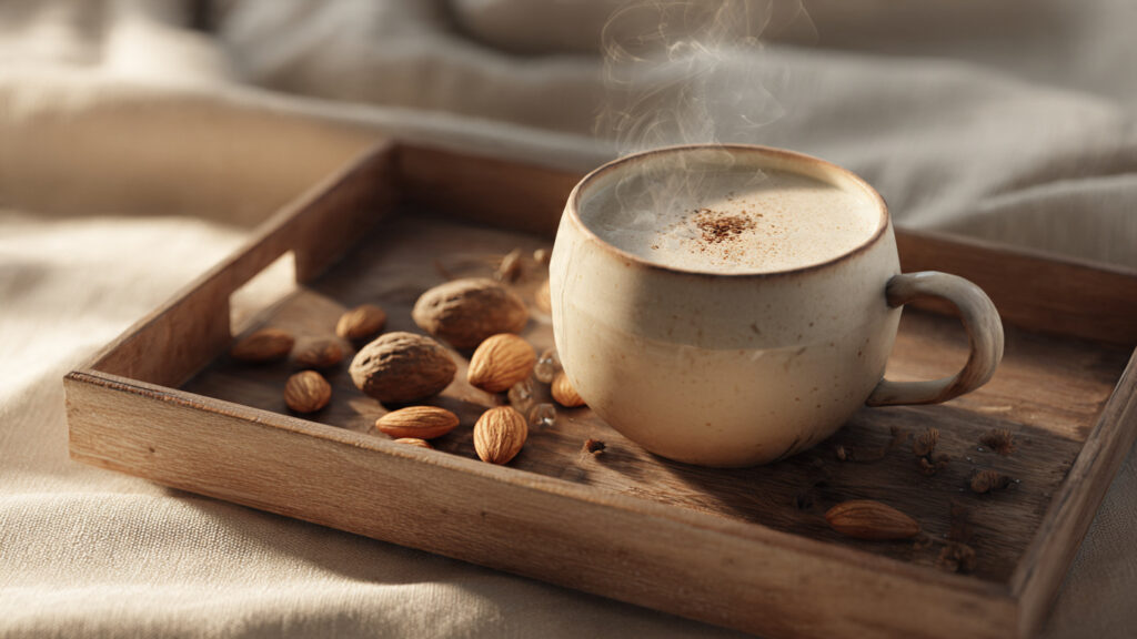 almond nutmeg warm milk recipe for sleep