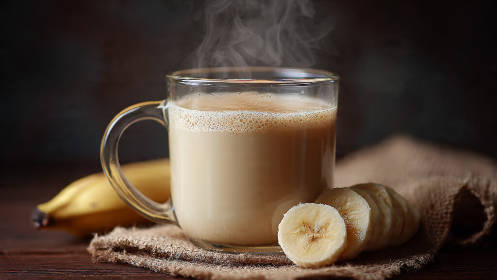 banana warm milk bedtime drink for better sleep