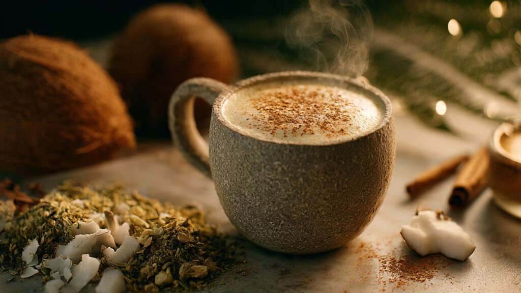 coconut ashwagandha latte adaptogen sleep drink