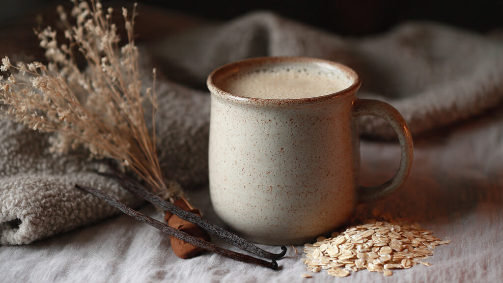oat milk vanilla warm bedtime drink