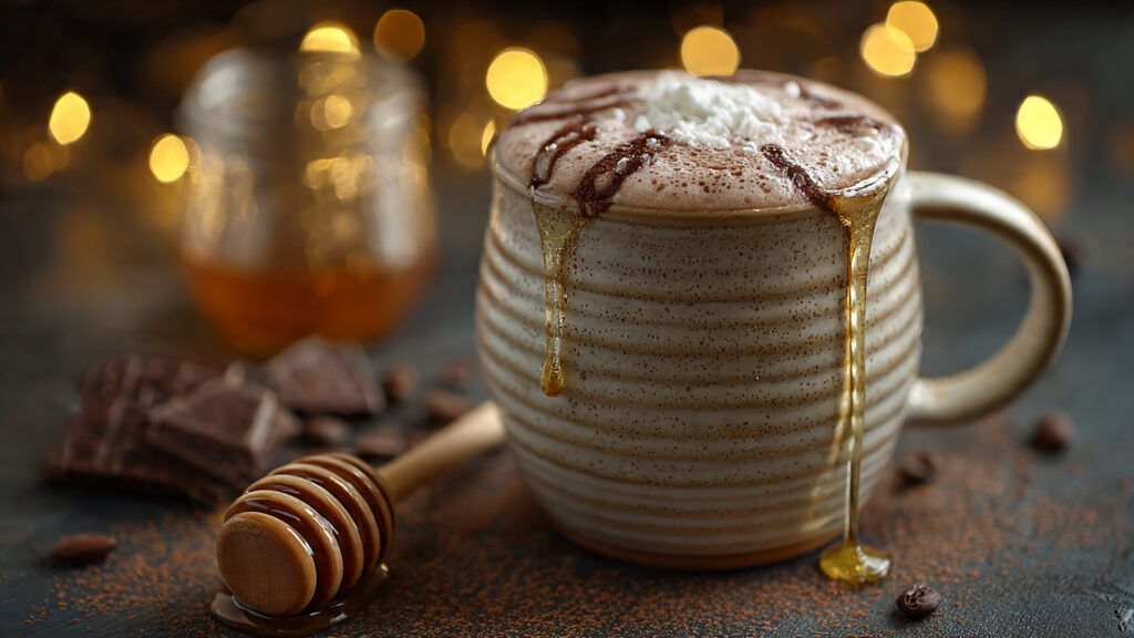 cocoa honey warm milk bedtime drink