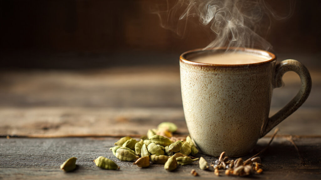 cardamom spiced warm milk bedtime drink