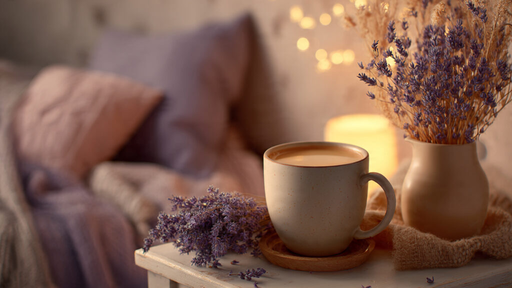 lavender honey warm milk bedtime drink for relaxation