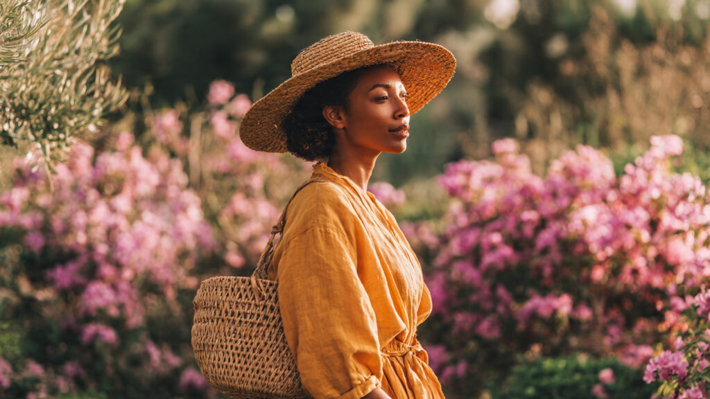 linen dress spring outfit idea for Black women