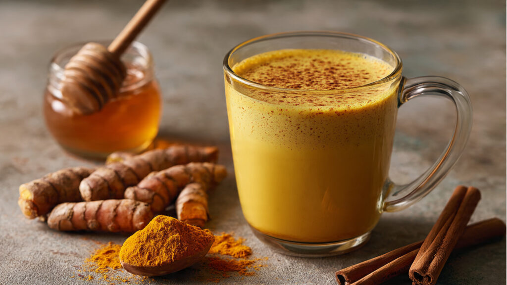 turmeric golden milk latte healthy sleep drink