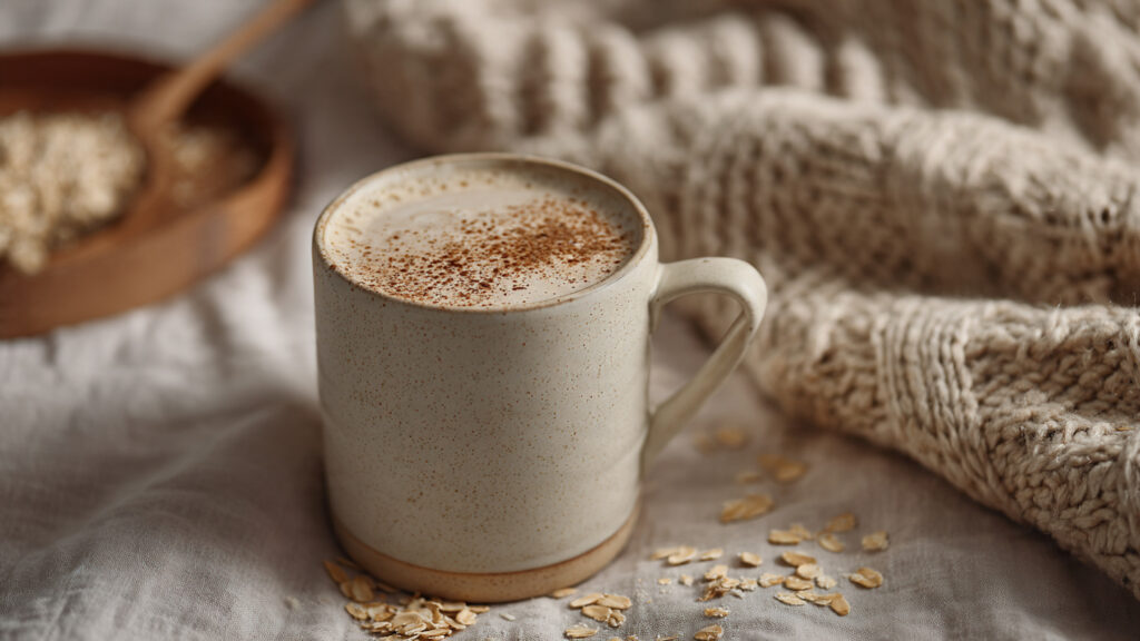 oat milk nutmeg bedtime drink relaxing night beverage
