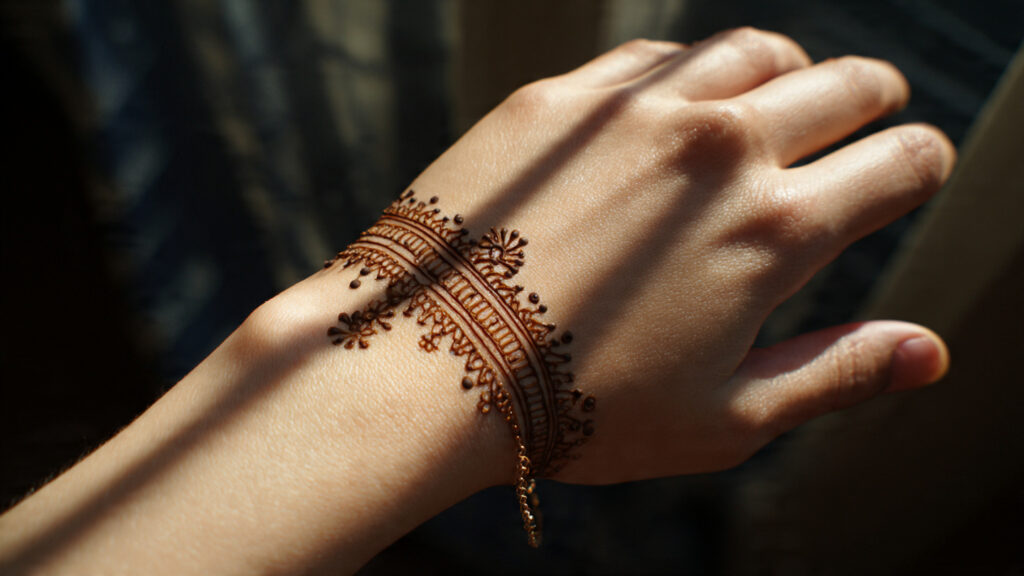 bracelet style henna design for quick application