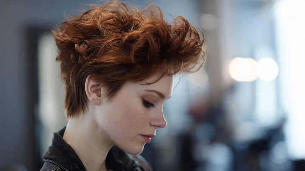 Bixie cut with lifted crown and added volume