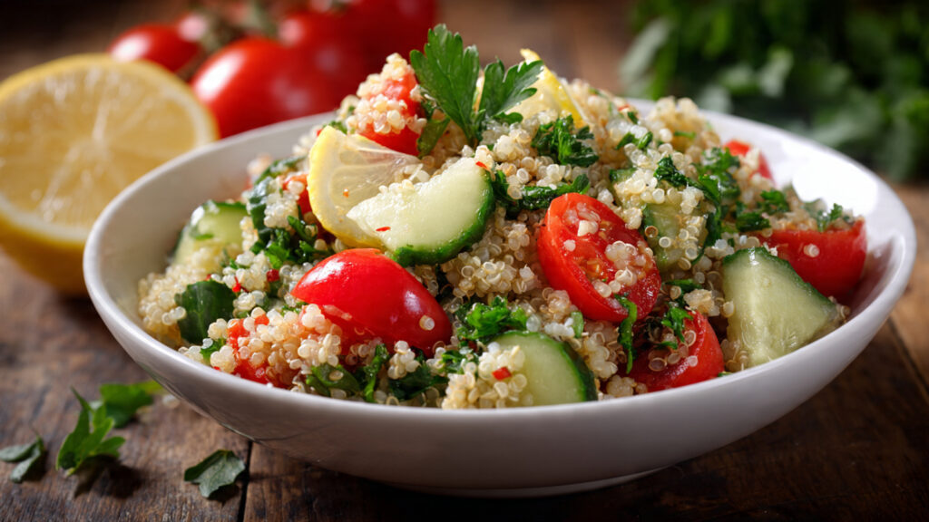 quinoa salad high fiber grain meal