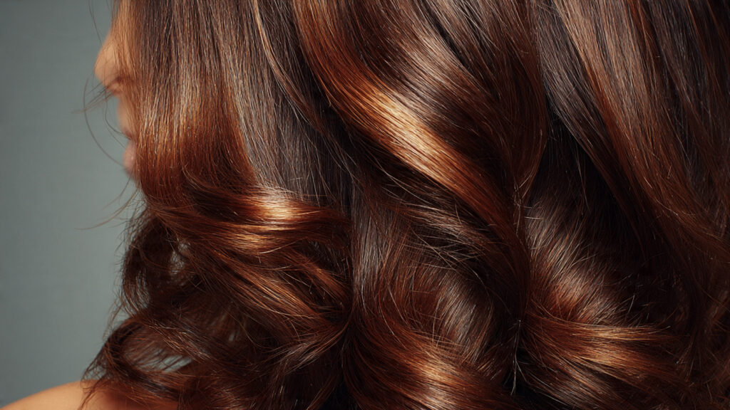 chestnut highlights on brunette hair
