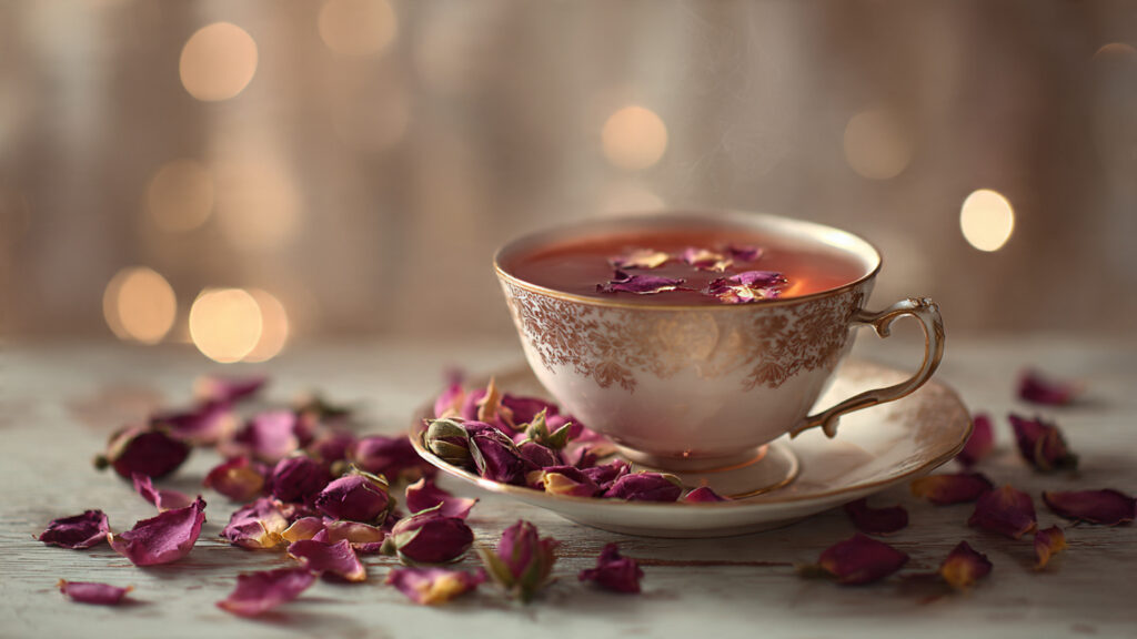 rose petal herbal relaxation tea