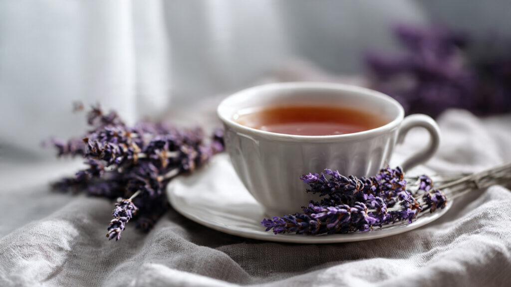lavender herbal tea for relaxation and sleep
