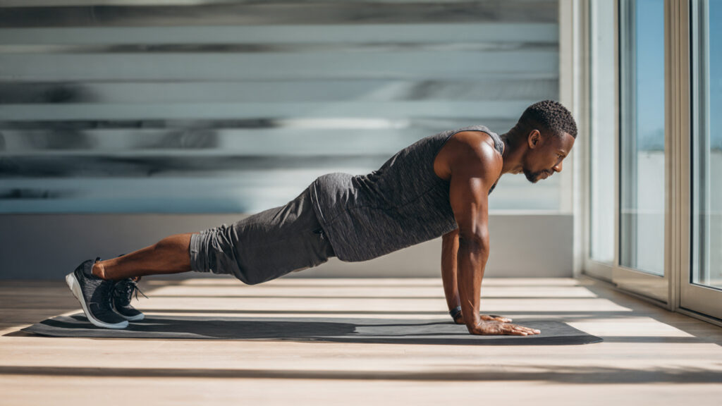 Core strength workout routine.