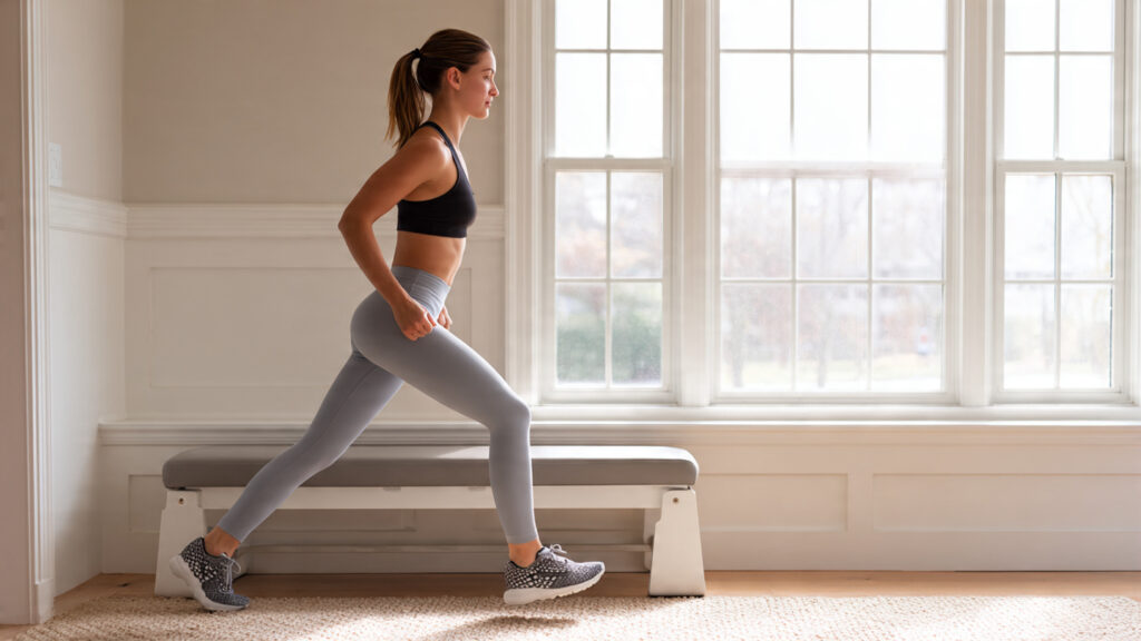 classic step ups exercise for glutes and balance