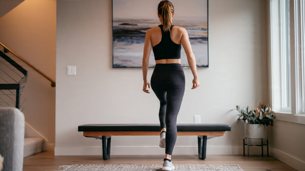 reverse step ups exercise for glutes