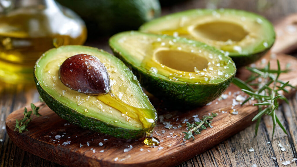 avocado rich in healthy fats and potassium to reduce cortisol naturally