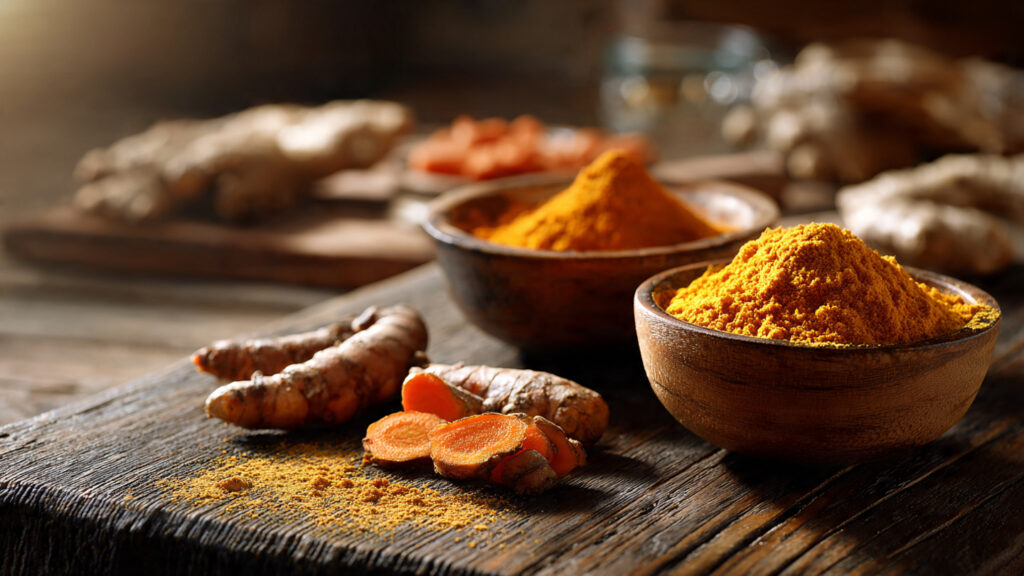 turmeric contains curcumin to help lower cortisol and reduce inflammation naturally