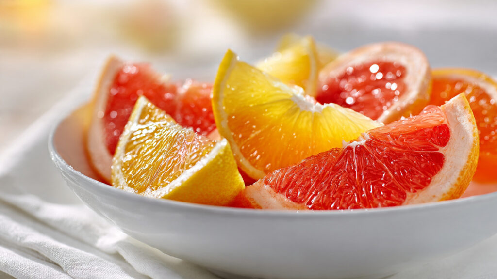 citrus fruits rich in vitamin C to naturally reduce cortisol