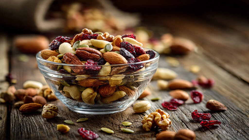 healthy homemade trail mix with nuts and seeds