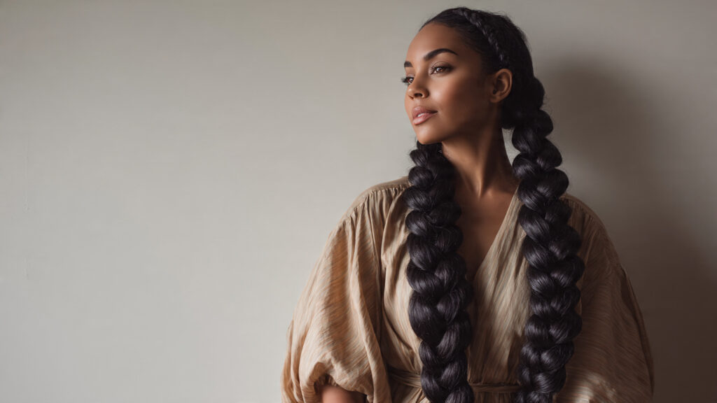 jumbo braids bold spring hairstyle