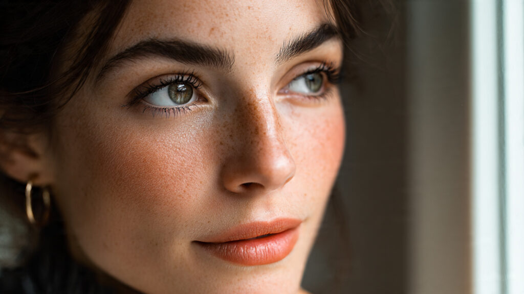 Fresh natural 10-minute makeup look with glowing skin and soft blush.