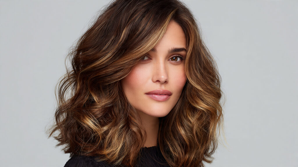 honey blonde highlights on brunette hair