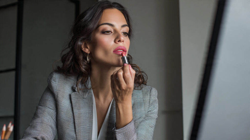 Professional quick office makeup look.