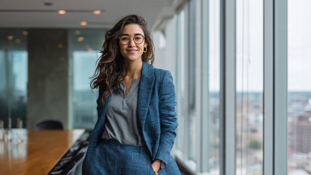 tailored suit set office outfit