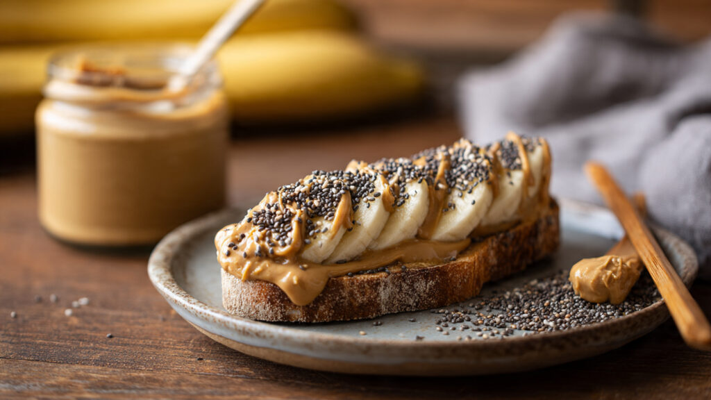 banana with peanut butter healthy energy snack