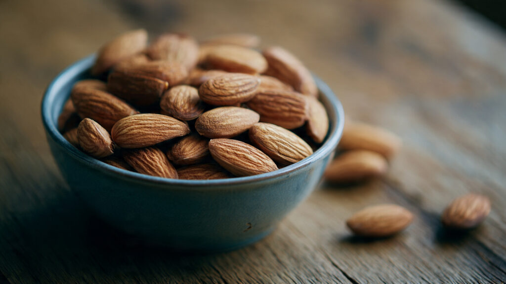 almonds high fiber healthy snack