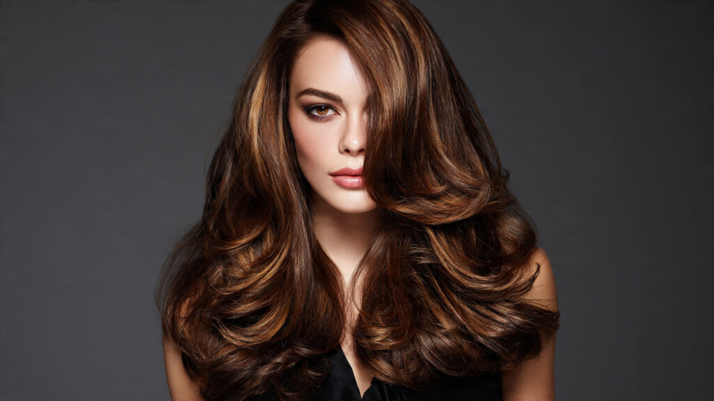 Voluminous blowout prom hairstyle