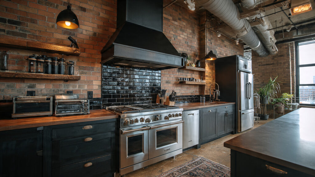 industrial metal diy vent hood cover modern loft kitchen