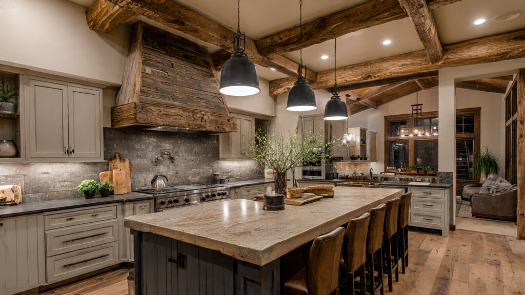 reclaimed wood diy range hood cover rustic kitchen