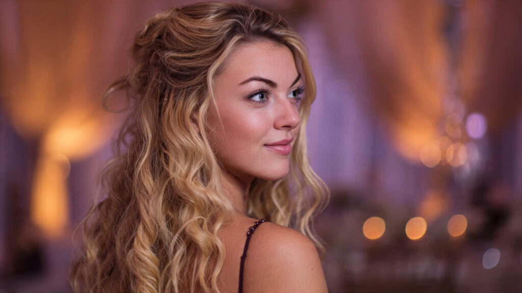 loose curls prom hairstyle